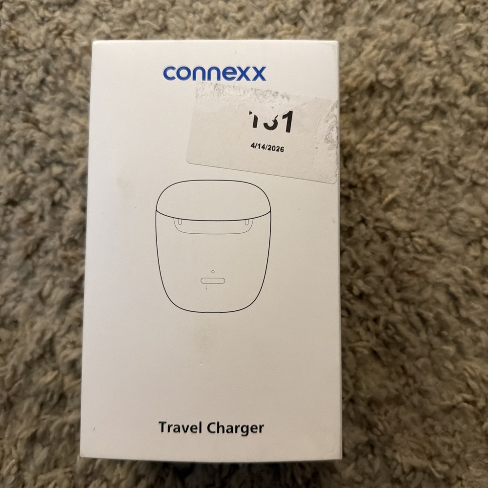 CONNEXX  TRAVEL CHARGER RIC, USB-C, 30W, 3A, 5V, Black, Portable, Compact, NEW